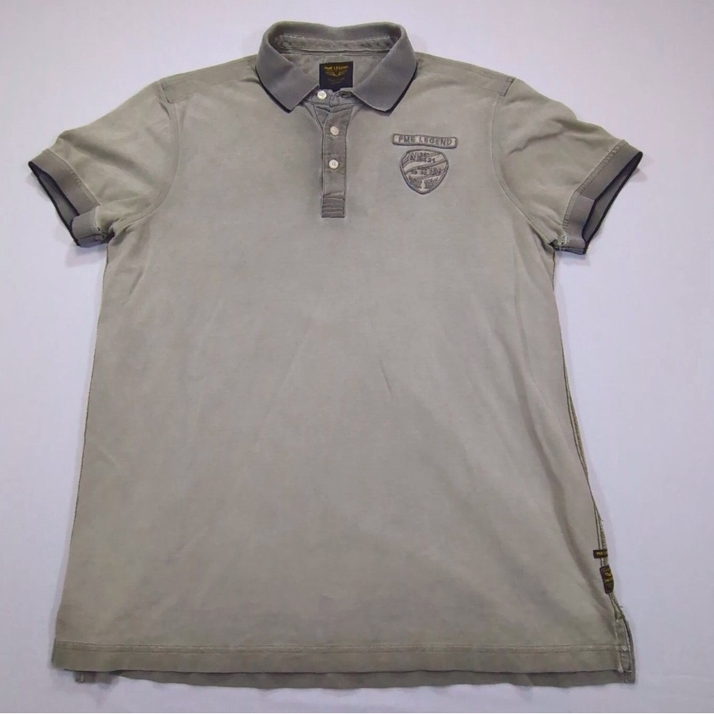 PME LEGEND Men's Polo Shirt Green Size Large Aviation Flight Clothing